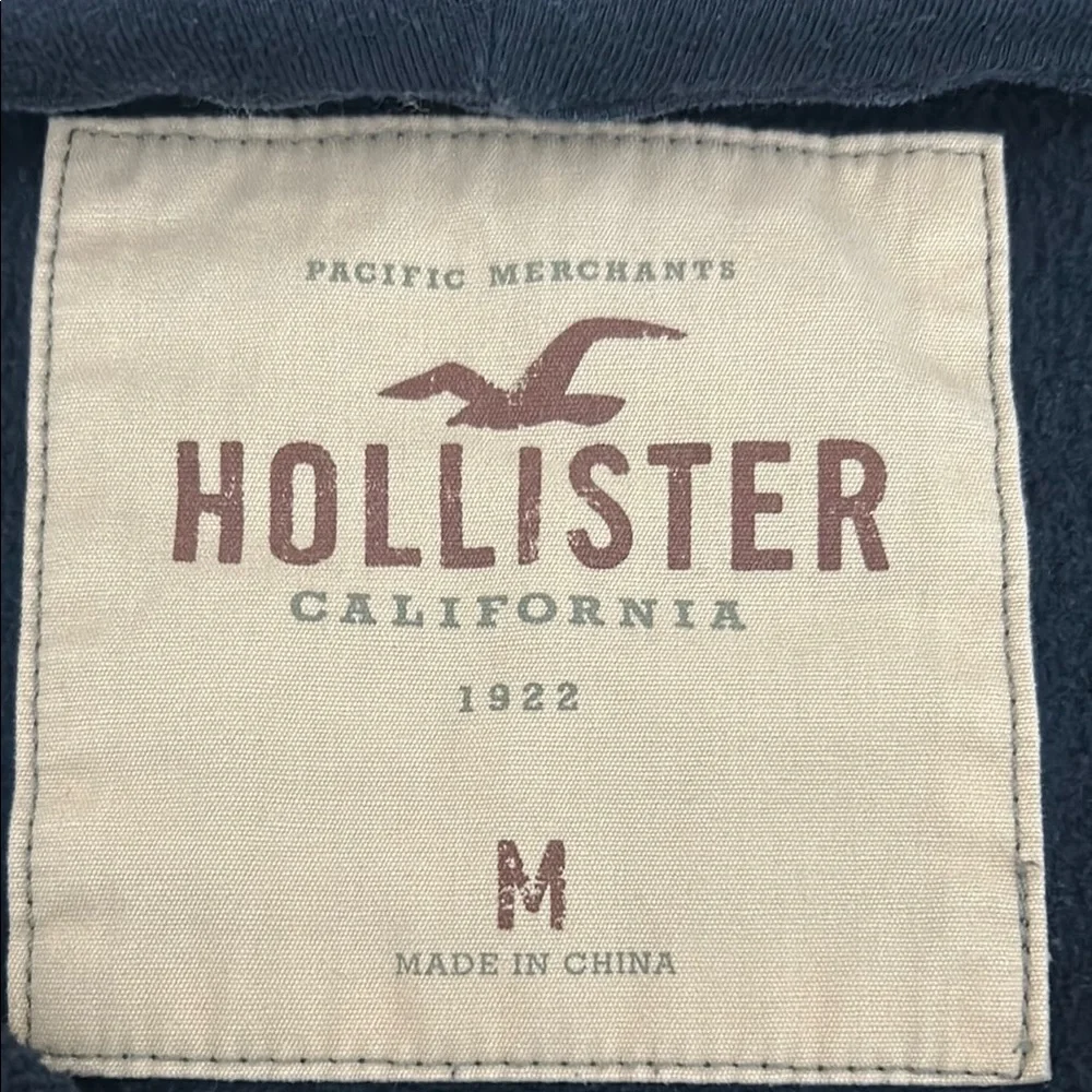 Hollister Navy Hoodie with Red Logo - Picture 2 of 8